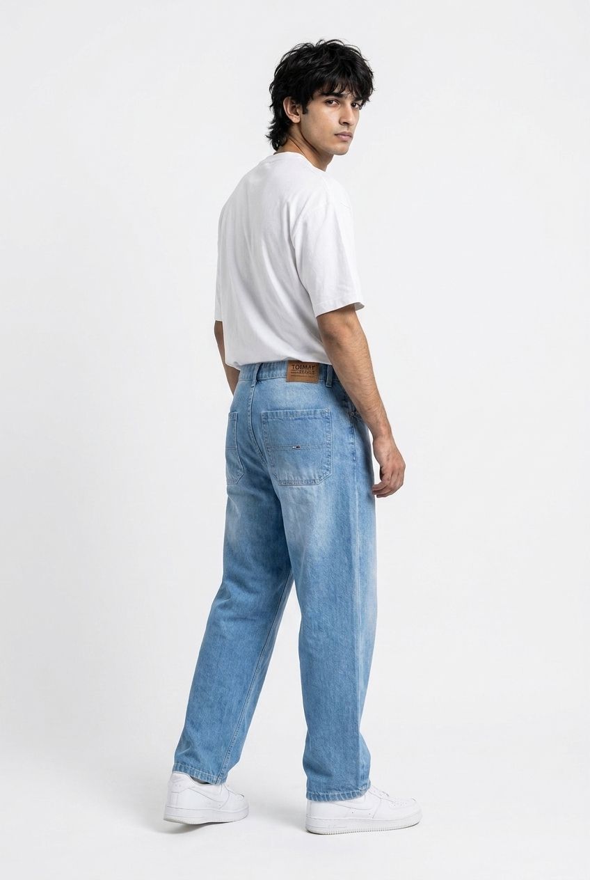 Gambluss Essential Relaxed-Fit Light Blue Denim Pant | Premium Men's Jeans