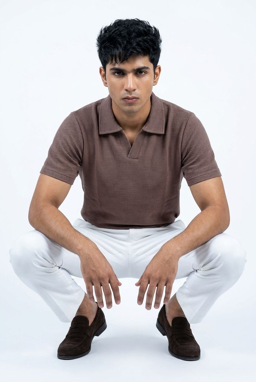 Gambluss Knitted Cotton Textured Brown & beige | Bundle of 2
