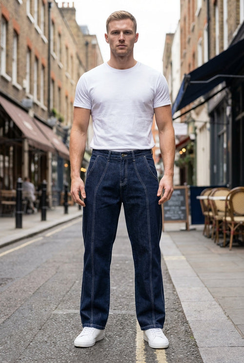 Gambluss Designer Relaxed-Fit Pant- Dark Navy - Gambluss Wardrobe