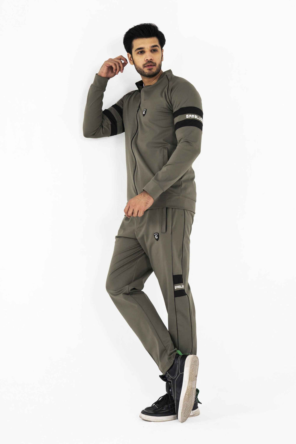 Premium Power Flex 4 Way Scuba Winter Tracksuit- Olive - Gambluss Wardrobe
