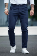 Gambluss Navy Twill Cotton Pant - Gambluss Wardrobe